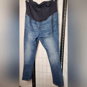 Isabel Maternity by Ingrid & Isabel Skinny Boot Cut Blue Jeans 16/33R pregnancy